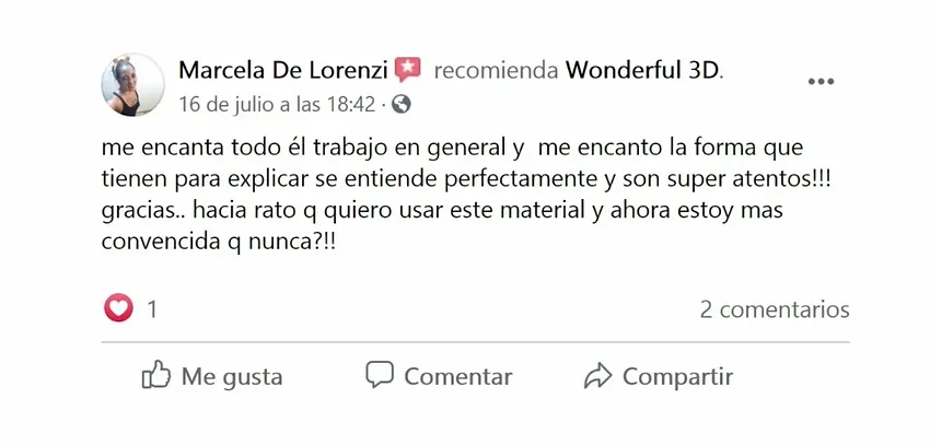 Testimonio Facebook Marcela De Lorenzi